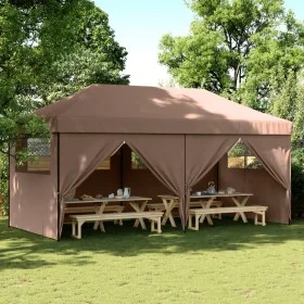 Pop-Up Folding Party Tent with 4 Side Walls Brown by vidaXL, Tents and gazebos - Ref: Foro24-4004956, Price: 261,92 €, Discou...