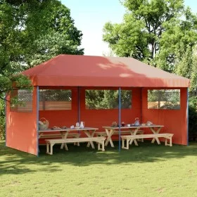 Pop-Up-Partyzelt, faltbar, 3 Terrakotta-Seitenwände von vidaXL, Zelte und Pavillons - Ref: Foro24-4004949, Preis: 205,70 €, R...