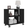 Mesa auxiliar de madera contrachapada negro 70x35x55 cm de vidaXL, Mesas auxiliares - Ref: Foro24-802121, Precio: 51,99 €, De...