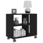 Mesa auxiliar de madera contrachapada negro 70x35x55 cm de vidaXL, Mesas auxiliares - Ref: Foro24-802121, Precio: 48,97 €, De...