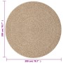 ZIZUR-Teppich in Jute-Optik für drinnen und draußen, Ø 200 cm von vidaXL, Teppiche - Ref: Foro24-4006166, Preis: 157,81 €, Ra...