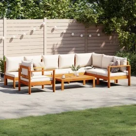 Garden sofa set with cushions 6 pieces solid acacia wood by vidaXL, Garden sets - Ref: Foro24-3214860, Price: 875,74 €, Disco...