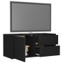 Sperrholz TV-Möbel schwarz 80x34x36 cm von vidaXL, TV-Möbel - Ref: Foro24-801851, Preis: 58,91 €, Rabatt: %