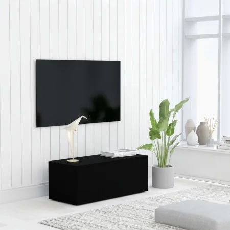 Mueble para TV madera contrachapada negro 80x34x30 cm de vidaXL, Muebles TV - Ref: Foro24-801860, Precio: 55,07 €, Descuento: %