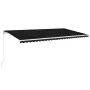 Manual retractable awning with anthracite gray LED light 600x300 cm by vidaXL, Awnings - Ref: Foro24-3068964, Price: 500,72 €...