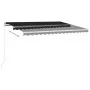 Manual retractable awning with LED anthracite gray 450x350 cm by vidaXL, Awnings - Ref: Foro24-3069004, Price: 401,73 €, Disc...
