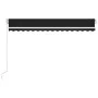 Toldo manual retráctil con LED gris antracita 450x350 cm de vidaXL, Toldos - Ref: Foro24-3069004, Precio: 401,57 €, Descuento: %