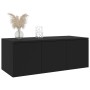 Schwarzer TV-Schrank aus Sperrholz, 80 x 34 x 30 cm von vidaXL, TV-Möbel - Ref: Foro24-801860, Preis: 55,82 €, Rabatt: %