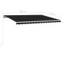 Manual retractable awning with LED anthracite gray 450x350 cm by vidaXL, Awnings - Ref: Foro24-3069004, Price: 401,73 €, Disc...