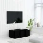Mueble para TV madera contrachapada negro 80x34x30 cm de vidaXL, Muebles TV - Ref: Foro24-801860, Precio: 55,07 €, Descuento: %