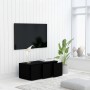 Schwarzer TV-Schrank aus Sperrholz, 80 x 34 x 30 cm von vidaXL, TV-Möbel - Ref: Foro24-801860, Preis: 55,82 €, Rabatt: %
