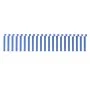 Manual retractable awning with blind and blue and white LED 6x3 m by vidaXL, Awnings - Ref: Foro24-3069361, Price: 542,90 €, ...