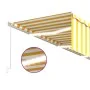 Toldo retráctil manual con persiana y LED amarillo blanco 6x3 m de vidaXL, Toldos - Ref: Foro24-3069363, Precio: 531,37 €, De...