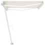 Manual retractable awning with cream-colored LED 450x300 cm by vidaXL, Awnings - Ref: Foro24-3069562, Price: 508,83 €, Discou...