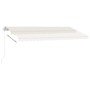 Manual retractable awning with cream-colored LED 450x300 cm by vidaXL, Awnings - Ref: Foro24-3069562, Price: 520,14 €, Discou...