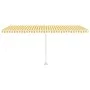 Manual retractable awning with yellow and white LED light 500x300 cm by vidaXL, Awnings - Ref: Foro24-3069583, Price: 539,64 ...