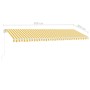 Manual retractable awning with yellow and white LED light 500x300 cm by vidaXL, Awnings - Ref: Foro24-3069583, Price: 539,18 ...