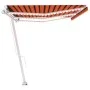 Toldo manual retráctil con luz LED naranja y marrón 600x300 cm de vidaXL, Toldos - Ref: Foro24-3069605, Precio: 647,85 €, Des...