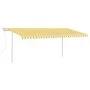 Manuell einziehbare Markise mit gelbem und weißem LED-Licht 5x3 m von vidaXL, Markisen - Ref: Foro24-3069983, Preis: 518,34 €...