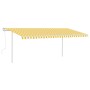 Manuell einziehbare Markise mit gelbem und weißem LED-Licht 5x3 m von vidaXL, Markisen - Ref: Foro24-3069983, Preis: 518,09 €...