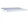 Manual retractable awning with blue and white LED light 5x3 m by vidaXL, Awnings - Ref: Foro24-3069981, Price: 502,13 €, Disc...