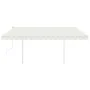 Manual retractable awning with cream LED light 4.5x3 m by vidaXL, Awnings - Ref: Foro24-3069962, Price: 488,01 €, Discount: %