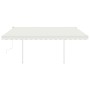 Manuell einziehbare Markise mit cremefarbenem LED-Licht 4,5 x 3 m von vidaXL, Markisen - Ref: Foro24-3069962, Preis: 498,67 €...