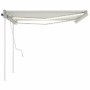 Manuell einziehbare Markise mit cremefarbenem LED-Licht 4,5 x 3 m von vidaXL, Markisen - Ref: Foro24-3069962, Preis: 498,67 €...