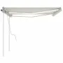 Manuell einziehbare Markise mit cremefarbenem LED-Licht 4,5 x 3 m von vidaXL, Markisen - Ref: Foro24-3069962, Preis: 496,25 €...