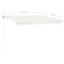 Manual retractable awning with cream LED light 4.5x3 m by vidaXL, Awnings - Ref: Foro24-3069962, Price: 488,01 €, Discount: %