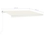 Manuell einziehbare Markise mit cremefarbenem LED-Licht 4,5 x 3 m von vidaXL, Markisen - Ref: Foro24-3069962, Preis: 498,67 €...