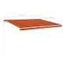 Toldo retráctil manual con luz LED naranja y marrón 4,5x3,5 m de vidaXL, Toldos - Ref: Foro24-3070045, Precio: 521,43 €, Desc...