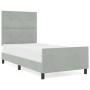 Estructura de cama Gris claro 100 x 200 cm Terciopelo