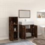 3-teiliges Badezimmermöbel-Set aus geräuchertem Eichensperrholz von vidaXL, Badezimmermöbel - Ref: Foro24-3154406, Preis: 91,...