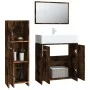 3-teiliges Badezimmermöbel-Set aus geräuchertem Eichensperrholz von vidaXL, Badezimmermöbel - Ref: Foro24-3154406, Preis: 89,...
