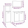 3-teiliges Badezimmermöbel-Set aus geräuchertem Eichensperrholz von vidaXL, Badezimmermöbel - Ref: Foro24-3154406, Preis: 91,...