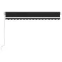 Manuell ausfahrbare Markise mit LED Anthrazitgrau 450x300 cm von vidaXL, Markisen - Ref: Foro24-3068924, Preis: 377,57 €, Rab...