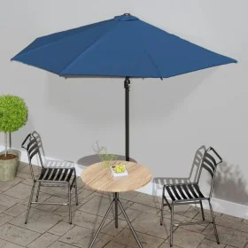 Semicircular balcony umbrella with blue aluminum pole 300x155x223 cm by vidaXL, Umbrellas - Ref: Foro24-312505, Price: 51,29 ...