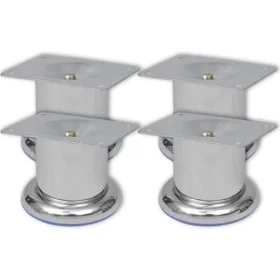 4 runde Sofabeine 60 mm (Chromfarbe) von vidaXL, Stuhl- und Sofastützen - Ref: Foro24-242157, Preis: 10,45 €, Rabatt: %