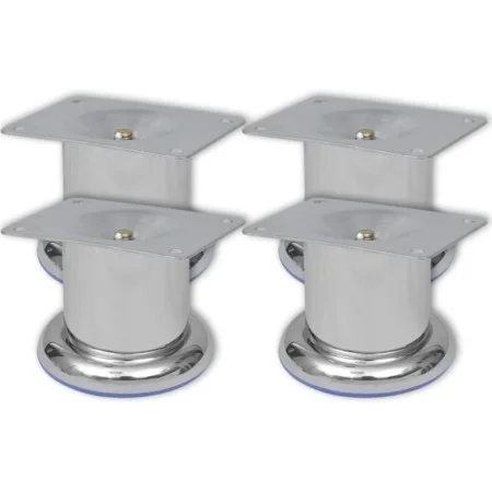 4 Round Sofa Legs 60 mm (Chrome Color) by vidaXL, Chair and sofa supports - Ref: Foro24-242157, Price: 10,45 €, Discount: %