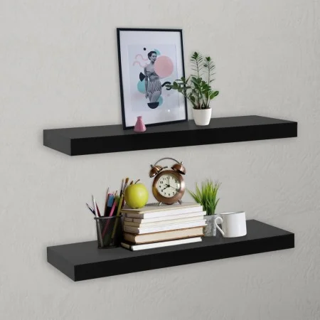 Floating wall shelves 2 units black 60x20x3.8 cm by vidaXL, Shelves and shelves - Ref: Foro24-288201, Price: 49,33 €, Discoun...