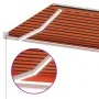 Manual retractable awning with orange and brown LED light 450x350 cm by vidaXL, Awnings - Ref: Foro24-3069645, Price: 523,97 ...