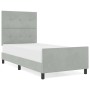 Estructura de cama Gris claro 100 x 200 cm Terciopelo