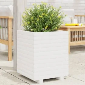 Jardinera madera maciza de pino blanco 40x40x49,5 cm de vidaXL, Maceteros y jardineras - Ref: Foro24-3282510, Precio: 110,63 ...
