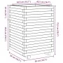 Impregnated pine wood planter 50x50x72.5 cm by vidaXL, Pots and planters - Ref: Foro24-3282578, Price: 166,96 €, Discount: %