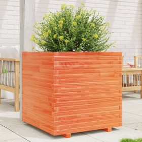 Solid wax brown pine wood planter 70x70x72 cm by vidaXL, Pots and planters - Ref: Foro24-3282621, Price: 257,83 €, Discount: %
