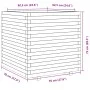 Jardinera madera maciza de pino marrón cera 70x70x72 cm de vidaXL, Maceteros y jardineras - Ref: Foro24-3282621, Precio: 254,...