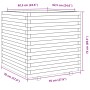Jardinera madera maciza de pino marrón cera 70x70x72 cm de vidaXL, Maceteros y jardineras - Ref: Foro24-3282621, Precio: 257,...