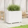 Jardinera de madera maciza de pino blanca 90x40x72 cm de vidaXL, Maceteros y jardineras - Ref: Foro24-3282635, Precio: 236,86...