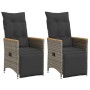 Gartenliegen und Kissen 2 Stück graues synthetisches Rattan von vidaXL, Gartenstühle - Ref: Foro24-365672, Preis: 267,79 €, R...